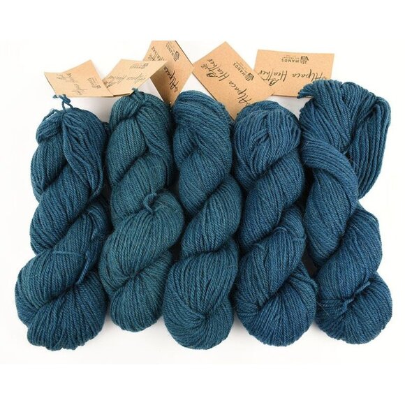 Manos Del Uruguay Alpaca Heather Yarn 5 Skeins Wool Alpaca Hand Dyed Harbor - Picture 1 of 4